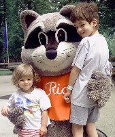 Ricky Racoon and my kids.