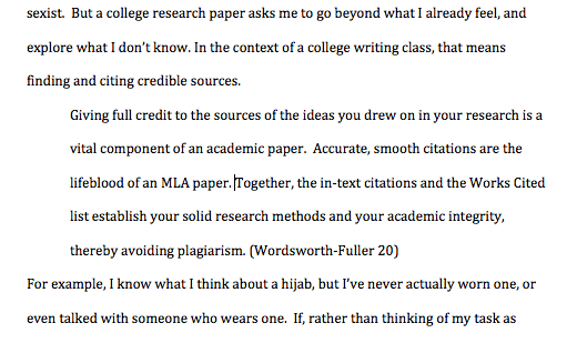 adding quotes to research paper