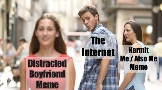 My meme about the distracted boyfriend meme -- Jerz's Literacy Weblog ...
